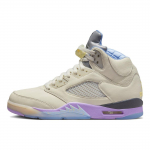 DJ Khaled x Air Jordan 5 Retro We The Best - Sail Unisex Tossud Valge Pesatud-Kollane Lilla-T&auml;ht DV4982-175 37.5