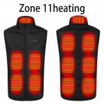 Meeste USB-infrapuna 17 soojendusala vestiga jope Meeste talvine elektriline soojendusega vest vest sportlikuks matkamiseks 2XL