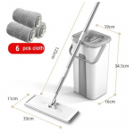 Mopid P&otilde;randapuhastus Mikrofiibrist pigistatavad Mopid Keerumasinad &auml;mbriga 360P&ouml;&ouml;rlevad lamep&otilde;randamopid M&auml;rg- v&otilde;i kuivkasutus Kodupuhastus Bucket-mop-6cloth