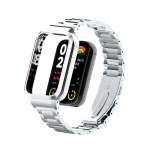 Uus kaitsva raamiga k&auml;ekellarihma metallkorpusega k&auml;ev&otilde;ru roostevabast terasest rihm Xiaomi Band 8 Pro jaoks h&otilde;be