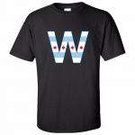 Chicago Flag W Unisex T-s&auml;rk Cubs Baseball Tee S