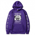 Uusimad Anime &uuml;hes t&uuml;kis kapuutsid Gear 5 Luffy Sun God kapuutsiga pullover Hot Harajuku tr&uuml;kitud dressipluusid vabaaja unisex r&otilde;ivad XL lilla