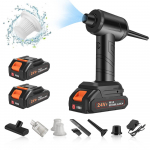 Juhtmeta autotolmuimeja, 200 W kaasaskantav k&auml;eshoitav tolmuimeja, laetav tugev imemine 12V must