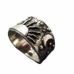 Retro Tai h&otilde;bedane p&auml;ikesekuu etnilise stiiliga vasest s&otilde;rmus Isikup&auml;rastatud punk meeste s&otilde;rmus 6