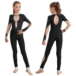 One Piece R&otilde;ivad Pikkade Varrukatega V&otilde;rklaiguline Paikamine Leotardid Jumpsuit Lapsed T&uuml;drukud Uisutamine Spordir&otilde;ivad 5-6 Years must