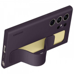 Algne Samsung Galaxy S24 Ultra SM-S928B SM-S928B/DS Standing Grip Case P&otilde;rutuskindel korpuse kate eemaldatav rihm tumevioletne v&auml;rv