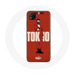 Xiaomi Redmi 9C &uuml;mbris La casa de papel Tokyo Fanart logo punane taust