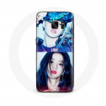 &Uuml;mbris Samsung Galaxy S6 Blackpink K-popi grupi t&uuml;drukute Lisa ja Jisoo Lovesick t&uuml;drukutele plakati