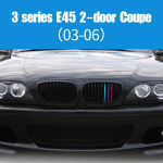 3tk Auto 3D M Styling esiv&otilde;re trimmi kaitseraua katte ribad kleebised kate BMW 3 seeria E36 E46 E90 F30 F34 G20 M340i jaoks E46(03-06) 2door