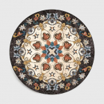 Retro etnilises stiilis mandala Maroko Euroopa ja Ameerika stiilis lilleline liblikas &uuml;mmargune magamistuba elutuba vaip p&otilde;randamatt vaip 60cm in diameter sinine