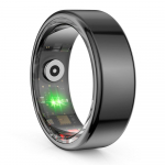 Nutikas ring s&uuml;dame l&ouml;&ouml;gisageduse vere hapnikusisalduse verer&otilde;hu m&otilde;&otilde;tjad mehed, naised, fitnessi j&auml;lgija, sport IP68 veekindel Bluetooth r&otilde;ngas 18.1 mm(Size 8) must