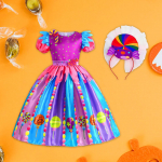 Candy Dress for Girls Lollipop Fancy Rainbow Princess up Festival Role 140