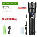 9000LM Laetav taskulamp 1000 W taskulamp 15000 mAh suure v&otilde;imsusega LED-taskulambid 5000M &uuml;liv&otilde;imas taskulamp 50W 18650 Battery