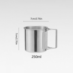 1 tk kaasaskantav kruusitass karabiintass veetass kohvitass roostevabast terasest k&auml;epidemega telkimine &otilde;ues 250ML