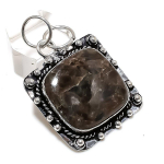 Natural Larvikite Gemstone Handmade 925 Sterling Silver Pendant 1.81 s3n40