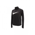Nike Swoosh Run Jooksmine Treening Spordid Seisukrae Pikkade Varrukatega Fitness Top Naiste Topid Must CZ9234-010 S