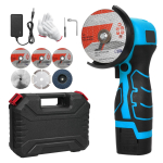 Juhtmeta nurklihvmasin 7000 p/min Elektriline lihvimist&ouml;&ouml;riist Mini-lihvmasin 1 tk 16,8 V 2000 mAh akuga US Plug & 6 Blades
