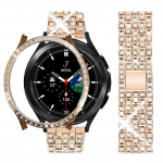 Teemantrihm + &uuml;mbris Samsung Galaxy Watchi 6/5/4 40 mm 44 mm k&auml;ev&otilde;ru metallist rihmaga Galaxy Watch 6 klassikaline 43 mm 47 mm kaanega kaitsev kella 5 korpus ja rihm Watch 4 classic 46mm