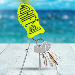 Floating Keychain Glow in The Dark, Water Buoyant Key Chain, Floater Chains Lightweight for oranž