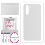 apgo Protective Skin Sticker for the back compatible with Huawei P30 Pro New Edition, Wrap Film, Foil, Vinyl - Pattern Transparent Carbon