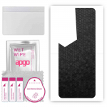 apgo Protective Skin Sticker for the back compatible with Tecno Pova 4, Wrap Film, Foil, Vinyl - Pattern Black Honeycomb
