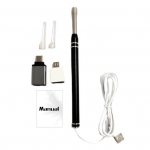 Suure t&auml;psusega kaamera 6 LED-lambi helmestega Endoskoobi k&otilde;rvatropi t&ouml;&ouml;riista USB laadimine must