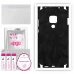 apgo Protective Skin Sticker for the back+sides compatible with Huawei Mate 20, Full Wrap Film, Foil, Vinyl - Pattern Black Camo