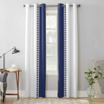 Sinised triibud Tekstuur Uued aknakardinad elutuppa k&ouml;&ouml;ki siseruumide kaunistuseks Aknakatted Valansid Kardin 135W x 60H(cm) x1