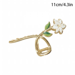 Trendikad lilled korea stiilis elegantsed metallist juukseklambrid, naiste v&otilde;lu, haisulamist juuksen&otilde;el Moodsad juukseaksessuaarid, t&uuml;drukud