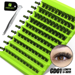 Cluster Lashes loomulik ripsmepikendus vol&uuml;&uuml;m Individuaalsed ripsmed Mixed Tray Faux Mink Lashes Cilias Makeup MIX