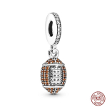 Spordiseeria v&otilde;luehted, jalgpalli, ragbi, v&otilde;rkpalli helmed, S925 h&otilde;bedast sulgpalli ripats, sobib originaalk&auml;ev&otilde;ruga