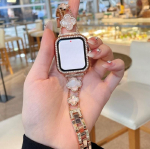 Kellarihm Luksuslikud teemantkellarihmad Apple'i kellarihmade jaoks Bling metallist neljaleheline Clover iwatch Rihmad Ultra 9 8 7 6 Apple Watchi k&auml;ev&otilde;rud 42 44 45 49mm
