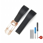 Kella rihm 20mm Looduslik Pehme Silikoonkummist Kella Rihm Rolexile Daytona Submariner GMT OYSTERFLEX K&auml;ev&otilde;ru Kokkupandav Pandlaga 20mm