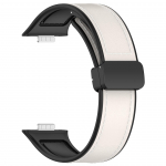 Magnetiline kokkupandav pandlaga nahast rihm Huawei Watch Fit 3 rihma jaoks HUAWEI Fit 3 spordik&auml;ev&otilde;ru jaoks valge