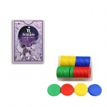 1 kaardipakk ja 50 t&uuml;kki &uuml;mmarguse m&auml;ngu rekvisiite Skorpioni mustriga sinise tuumaga m&auml;ngukaardid vabaaja meelelahutus lauam&auml;ng pokker Scorpio