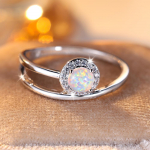 Valge Fire Opaal s&otilde;rmused naistele H&otilde;beda v&auml;rvi &uuml;mmargused s&uuml;nnikivist pulmapaelad tsirkoon nimetiss&otilde;rme ehted kingitus 5