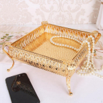 Holder Storage Rack Metal snack tray Party Home Decor Square