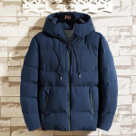 Fashion Parkas Meeste paks s&uuml;gistalvine mantel puuvillane meeste vabaaja jope, soe pikk 2023. aasta uus klassikaline tuulekindel &auml;rimantel S must