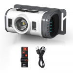 LED-esilaterna taskulamp Laetav punane ja sinine hoiatusesitule kaasaskantav klambriga korgivalgusti valge/hall