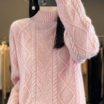 Naiste ka&scaron;miirist sviiter Qinghe ka&scaron;miir 30% ka&scaron;miir 70% vill naiste s&uuml;gistalvine ka&scaron;miirist pullover pehme ja soe XXL