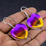 Bi-Color Tourmaline Gemstone 925 Sterling Silver gift Jewelry Earring 1.81 q6d27