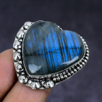 Labradorite Gemstone handmade 925 Sterling Silver gift Jewelry Ring Size 9 M0H41