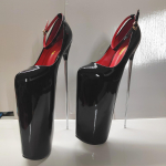 30CM K&otilde;rge Kontsaga Naiste Kingad &Uuml;mara Ninaga Suvesandaalid Stiletto 20CM platvormiga postitantsu kingad Modelli Kingad 35 must