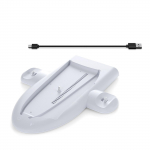 M&auml;ngukonsooli hosti jahutusradiaatori alus PS5 Slim jaoks ja m&auml;ngukontrolleri laadimisalus sisseehitatud RGB-valgustusega, m&auml;ngutarvikud