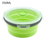 350ML/500ML/800ML/1200ML kaasaskantav &uuml;mmargune silikoonist skaleeritav kokkupandav l&otilde;unakarp Bento Box 350ML sinine