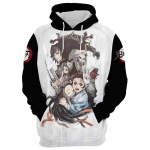 Anime Demon Slayer seeria 3D prinditud meeste kevad uus stiil kapuutsiga pikkade varrukatega kapuuts Mood vabaaja puuvillane pullover r&otilde;ivad L