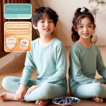 S&uuml;gistalvine teismeliste laste termopesukomplekt Paks kahepoolne harjatud kangas poistele t&uuml;drukutele alla siidist soe aluspesu, pikad p&uuml;ksid 150cm roheline