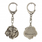 Bullmastiff II - Silver-plated key ring with dog, handbag decoration, backpack pendant by Art-Dog brand h&otilde;be