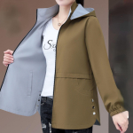 Tuulejope mantel kapuutsiga suured jakid naiste kevad-s&uuml;gis emamood &uuml;ler&otilde;ivad naiste topid XL