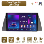 Android Carplay Autoraadio Chery Tiggo T11 2005-2013 jaoks Multimeediapleier Peak Unit Stereo GPS-navigatsioon BT WIFI 2+32GB 1+16GB gray